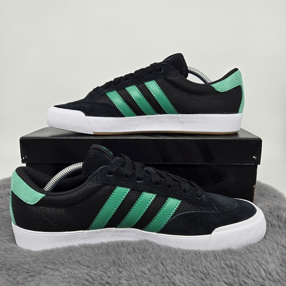 New adidas Nora 'Black Court Green' Men's Suede Shoes Size 9.5 - Picture 6 of 8